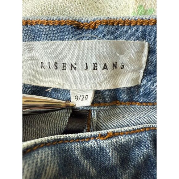 Risen Jeans High Rise Ankle Slim Straight Jean Light Wash Women's Size 9/29 - Picture 4 of 4
